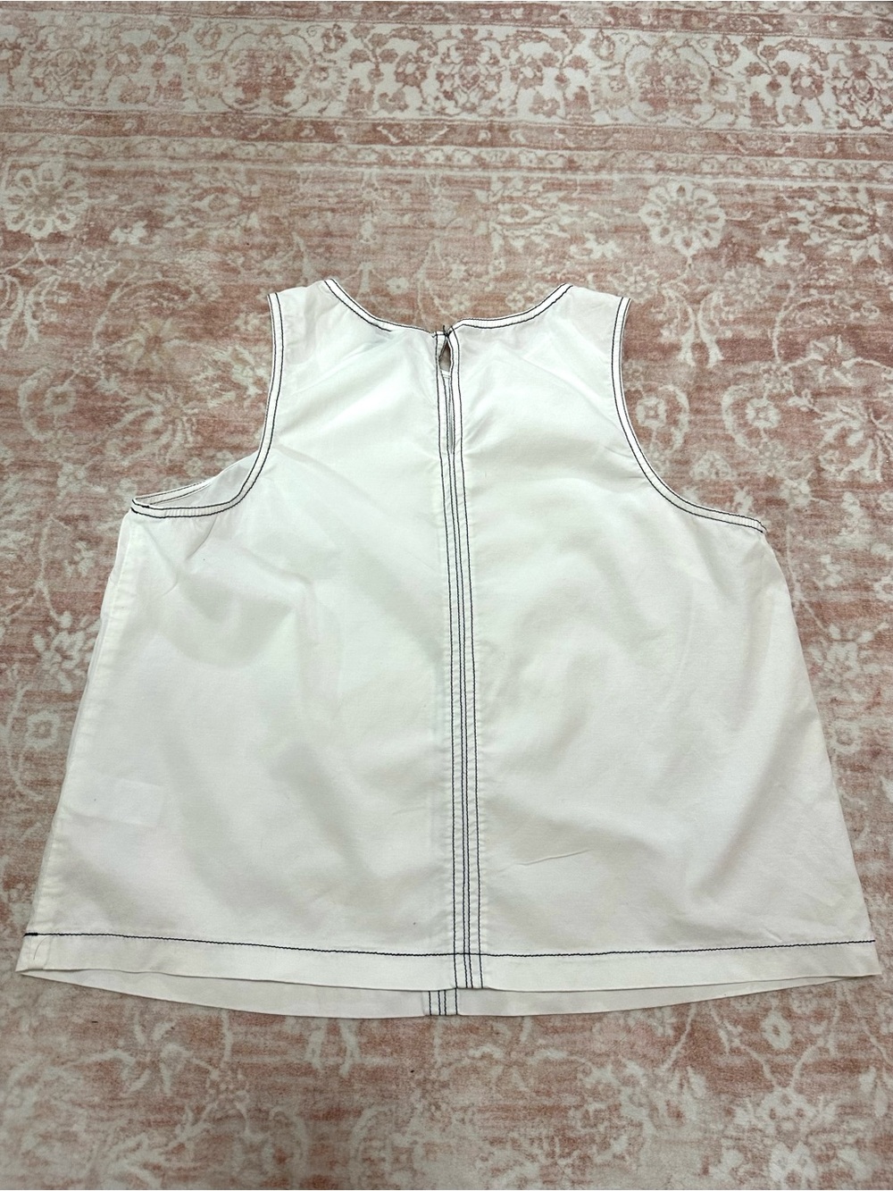 Cotton 🤍 Contrast Stitch Shell Top - Greylin - Picture 8 of 11